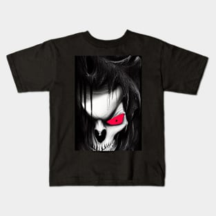 EVIL RED EYED SPOOKY HALLOWEEN VAMPIRE Kids T-Shirt